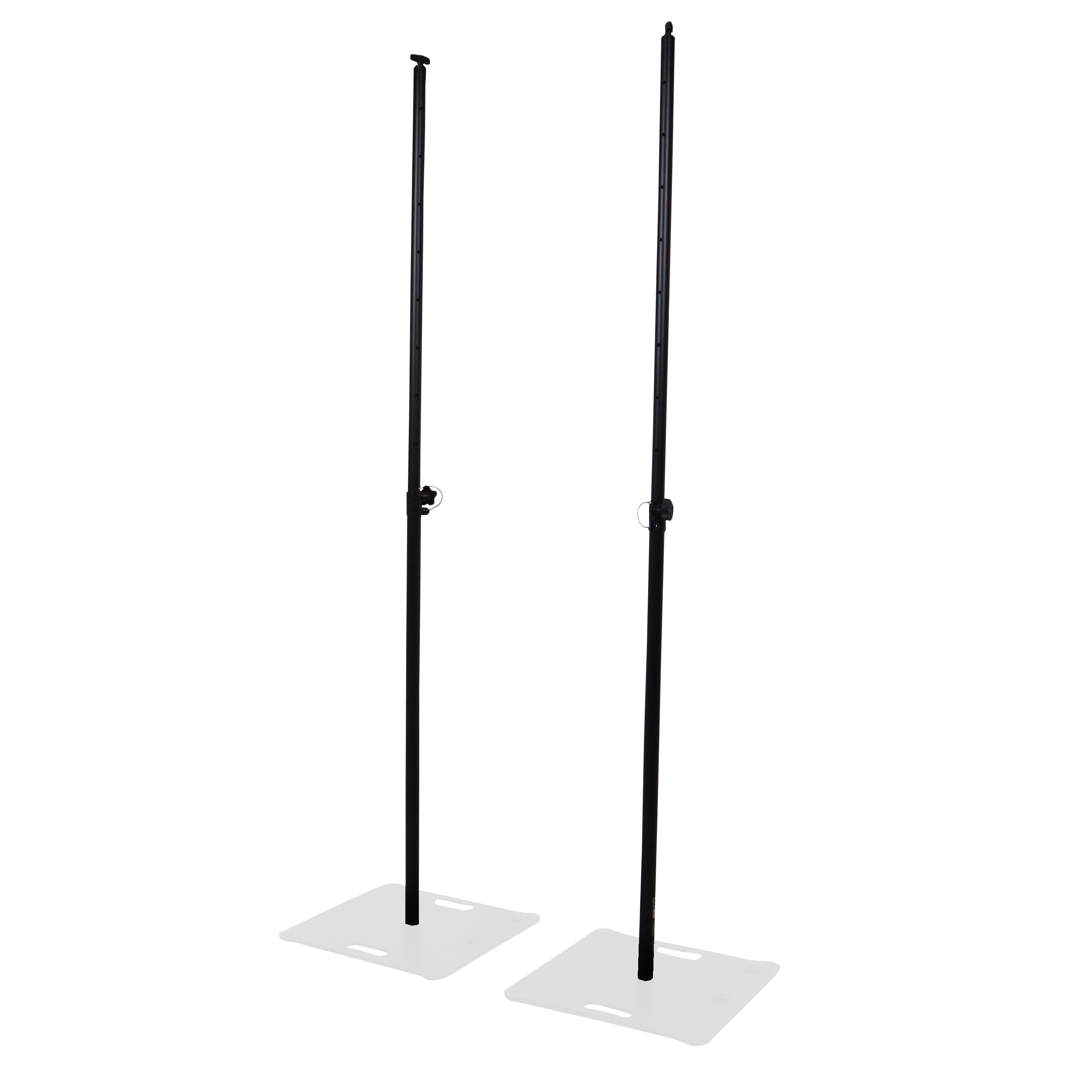 Set of 2 Atlas Telescoping Poles Black 56"–96" Adjustable Height
