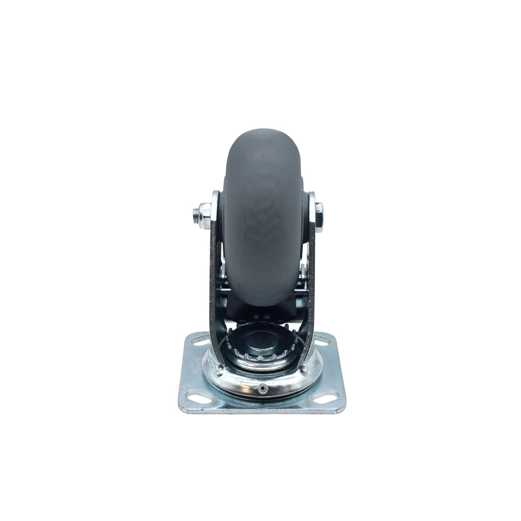 Single  Gray 5" Wheel Polyurethane Swivel Industrial Grade Locking Caster
