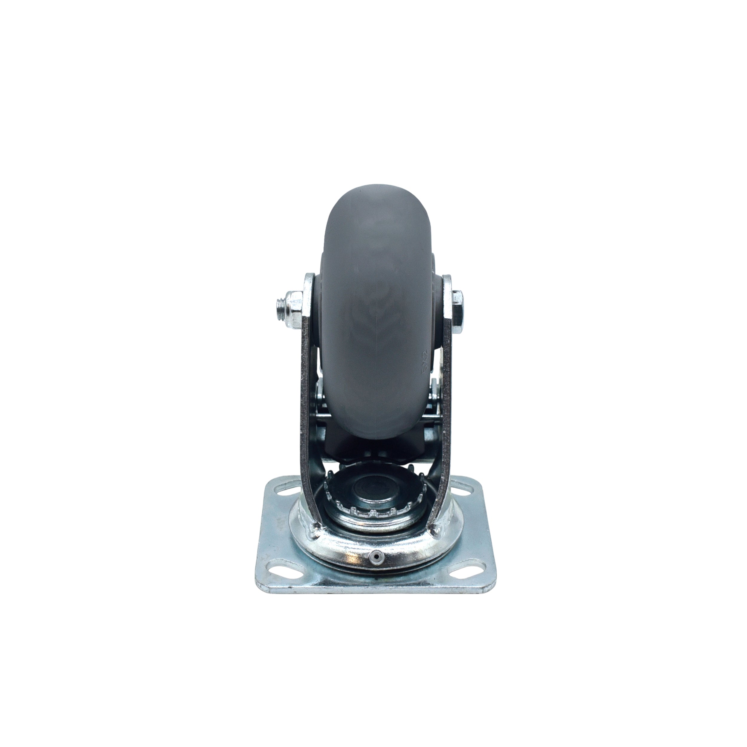 Single  Gray 5" Wheel Polyurethane Swivel Industrial Grade Locking Caster