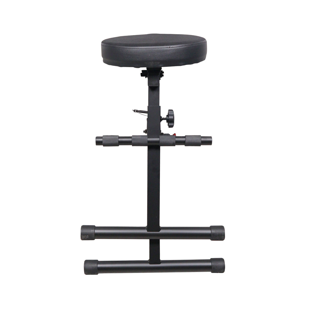 Portable Folding AV Operator DJ Keyboard Drum Height Adjustable Throne Chair with 13 in. Velvet Padded Cushion