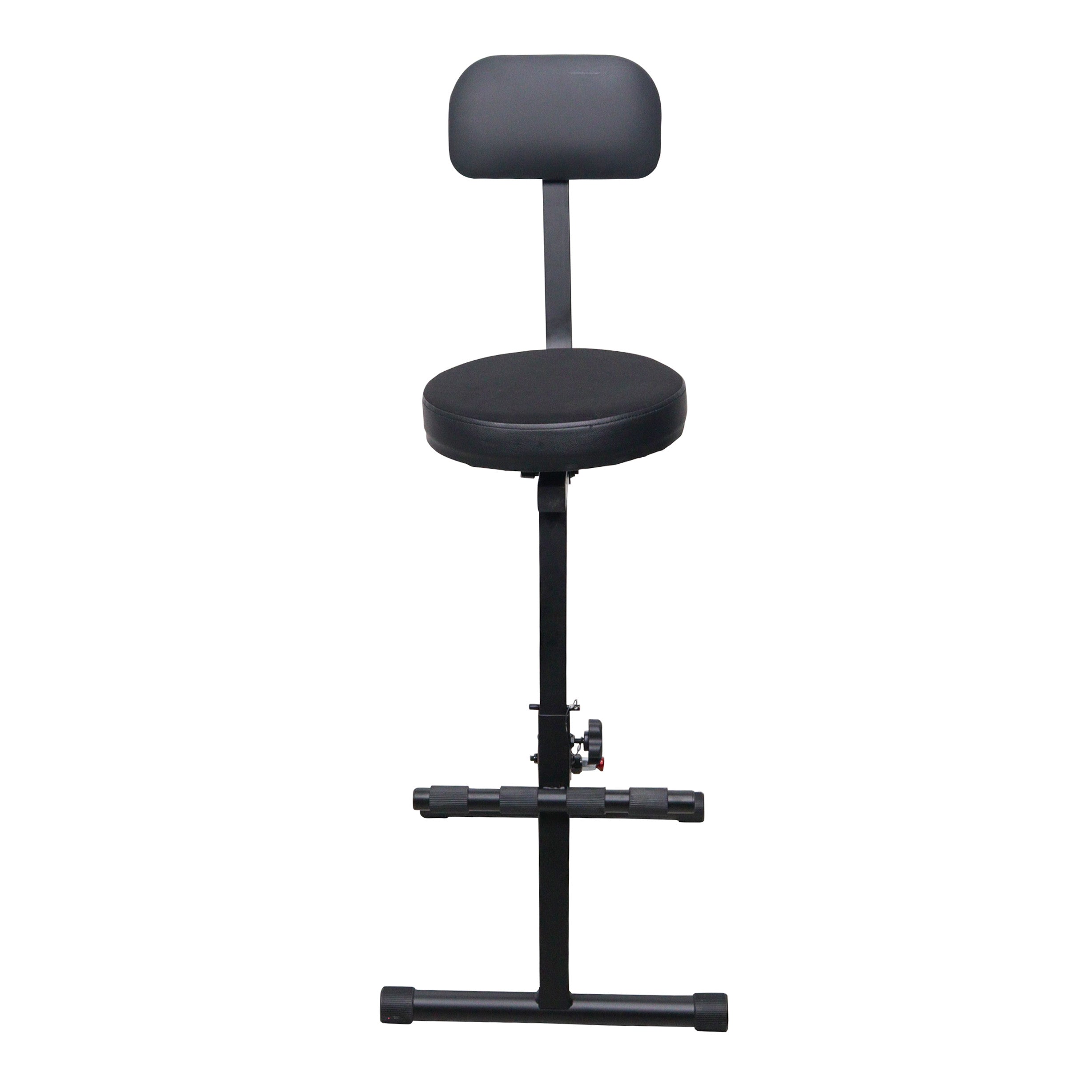 Portable Folding AV Operator DJ Keyboard Drum Height Adjustable Throne Chair with 13 in. Velvet Padded Cushion