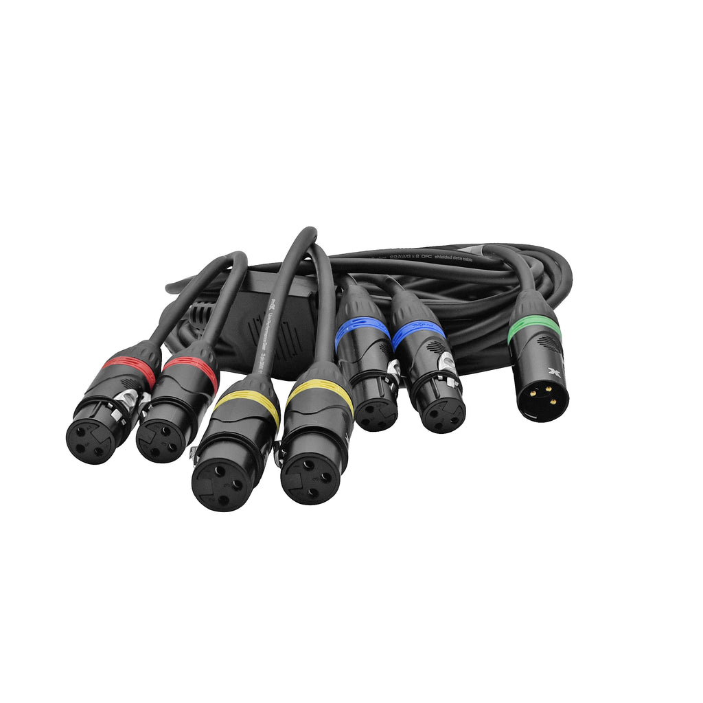 17FT 1 to 6 Outlet 3PIN DMX CABLE High Performance