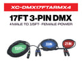 17FT 1 to 4 Outlet 3PIN DMX CABLE High Performance
