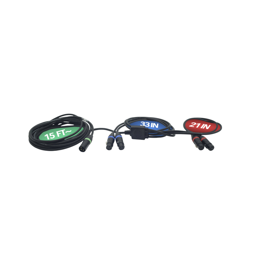17FT 1 to 4 Outlet 3PIN DMX CABLE High Performance