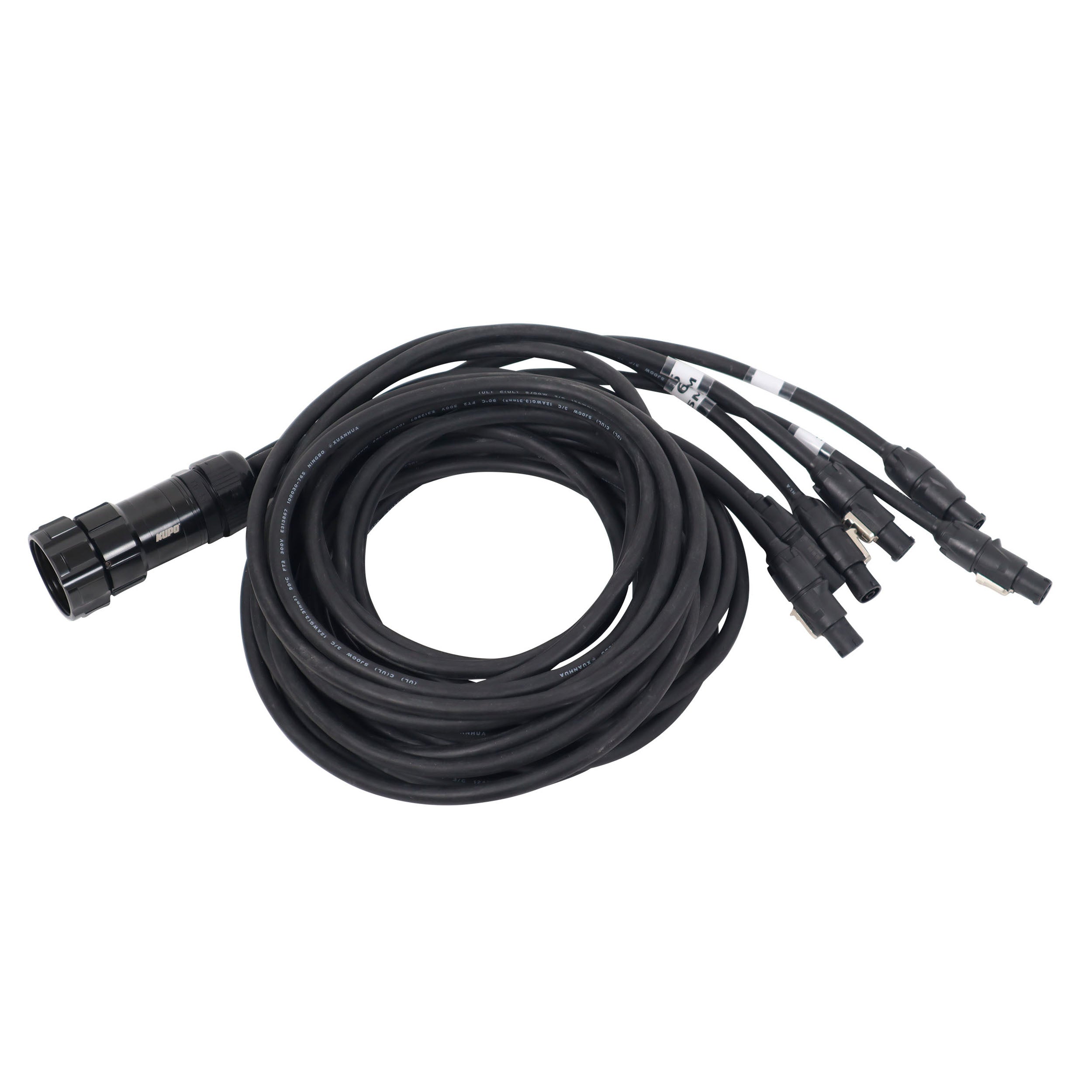 19-Pin Kupo WPS-5219LM to 6x Rean True1 2x 6ft 2x 10ft 2x 16ft SJOOW - 12AWG
