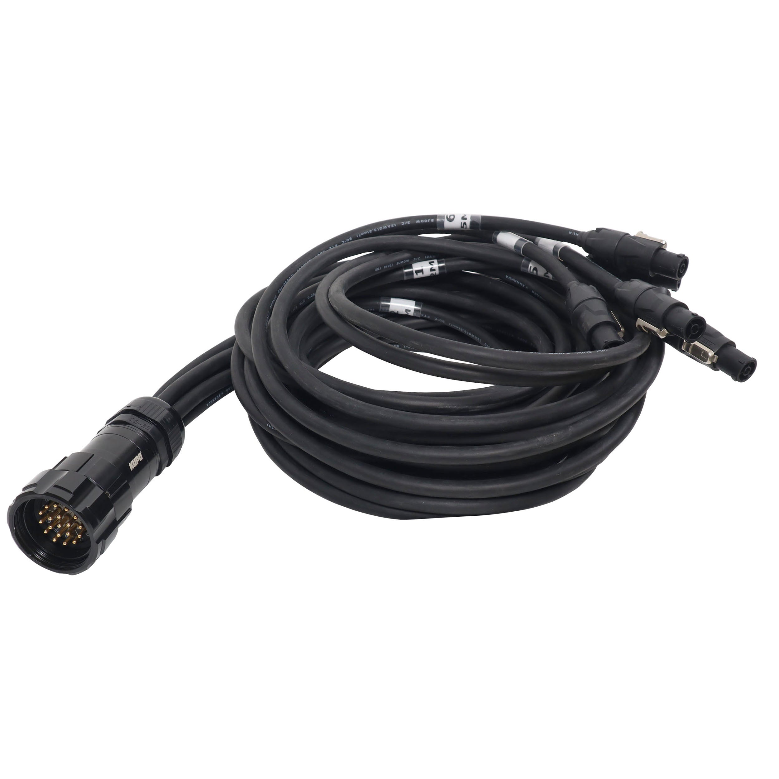 12AWG 19-Pin Male to 6 PowerKon TRUE1 Female Connector