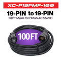 100 Ft 19 Pin  Male to 19 Pin  Female  Socapex Extension Cable