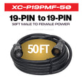 50 Ft 19 Pin Male to 19 Pin Female Extension Cable