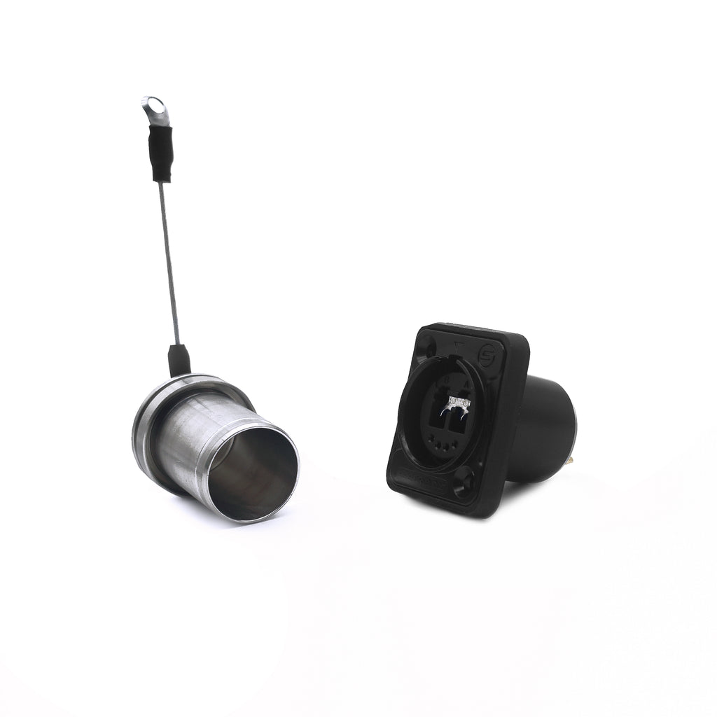 Seetronic Dual-Channel Fiber Socket with Automatic Sealing Shutter (IP65 Rated)