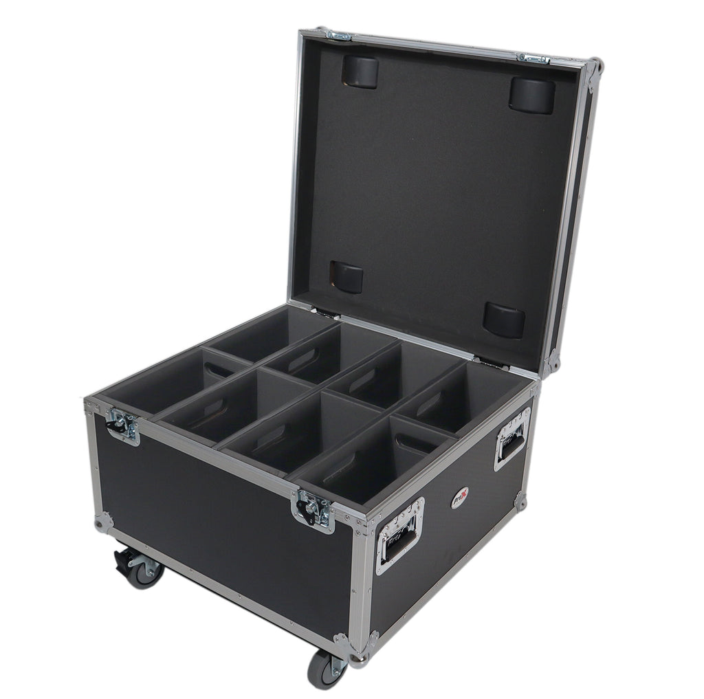 Par Can Universal Utility Case 4" Wheels Will Hold 4 of 12" x12"  Large or 8  of 12" x 5.5" Slim LED Par Lights