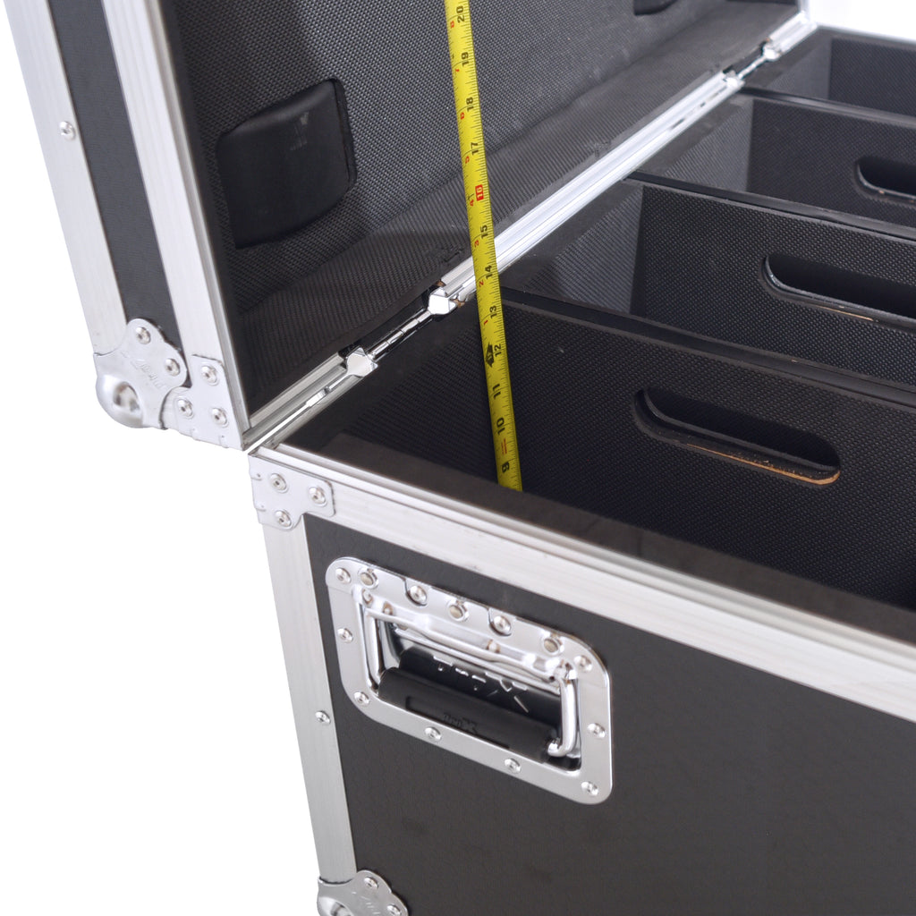 Par Can Universal Utility Case 4" Wheels Will Hold 4 of 12" x12"  Large or 8  of 12" x 5.5" Slim LED Par Lights