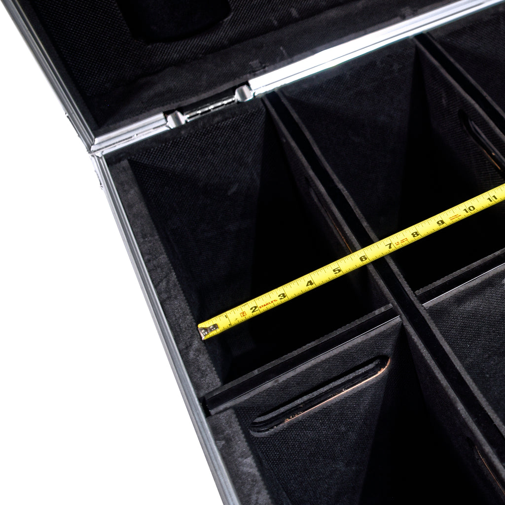 Par Can Universal Utility Case 4" Wheels Will Hold 4 of 12" x12"  Large or 8  of 12" x 5.5" Slim LED Par Lights