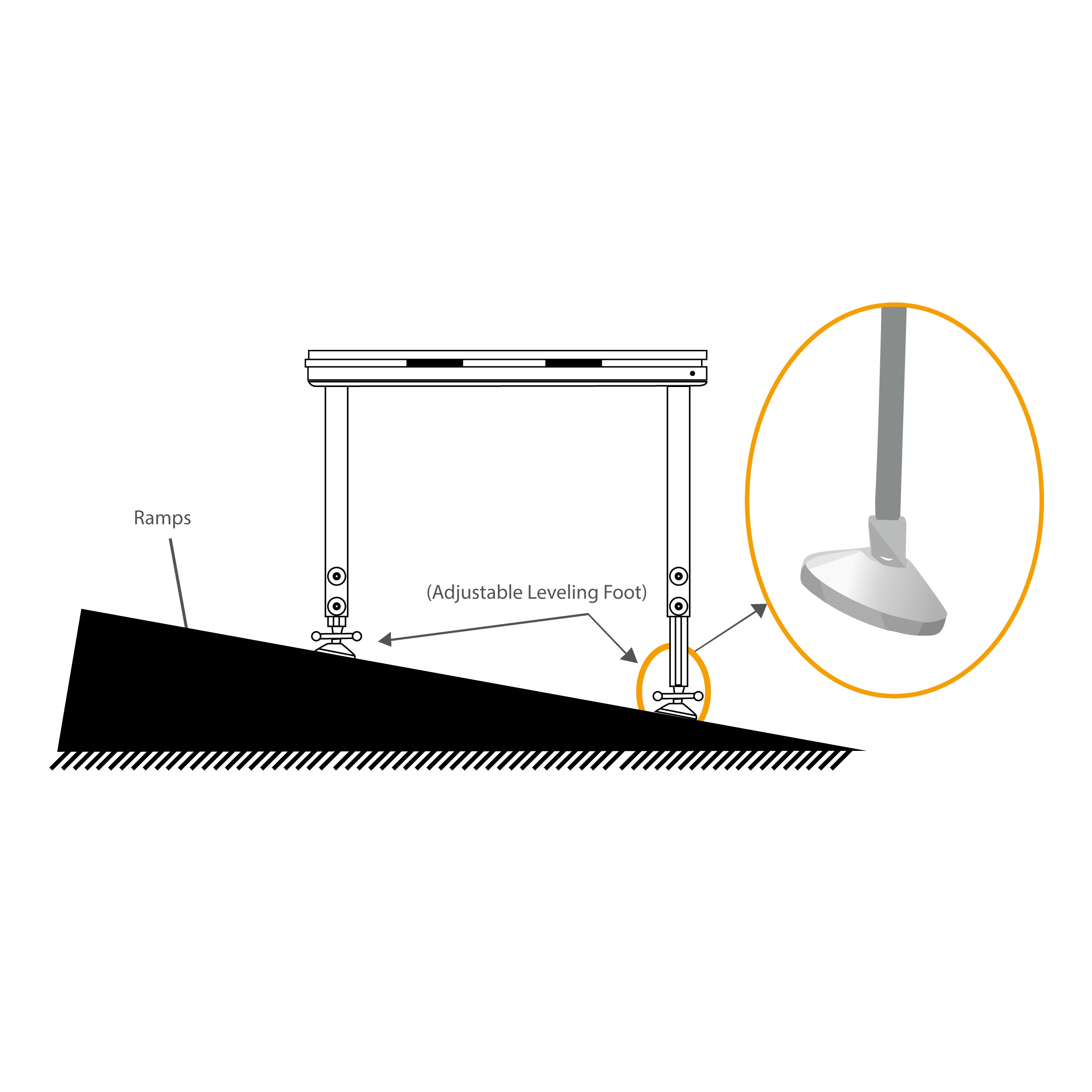 StageQ 4 ft x 4 ft Stage Deck w/ 4 Adjustable 28–48 inch Legs