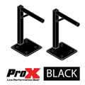 Set of 2 Inverted Lighting Mount Top Plates with 24"H and 16"L, 2" OD Arm in Black