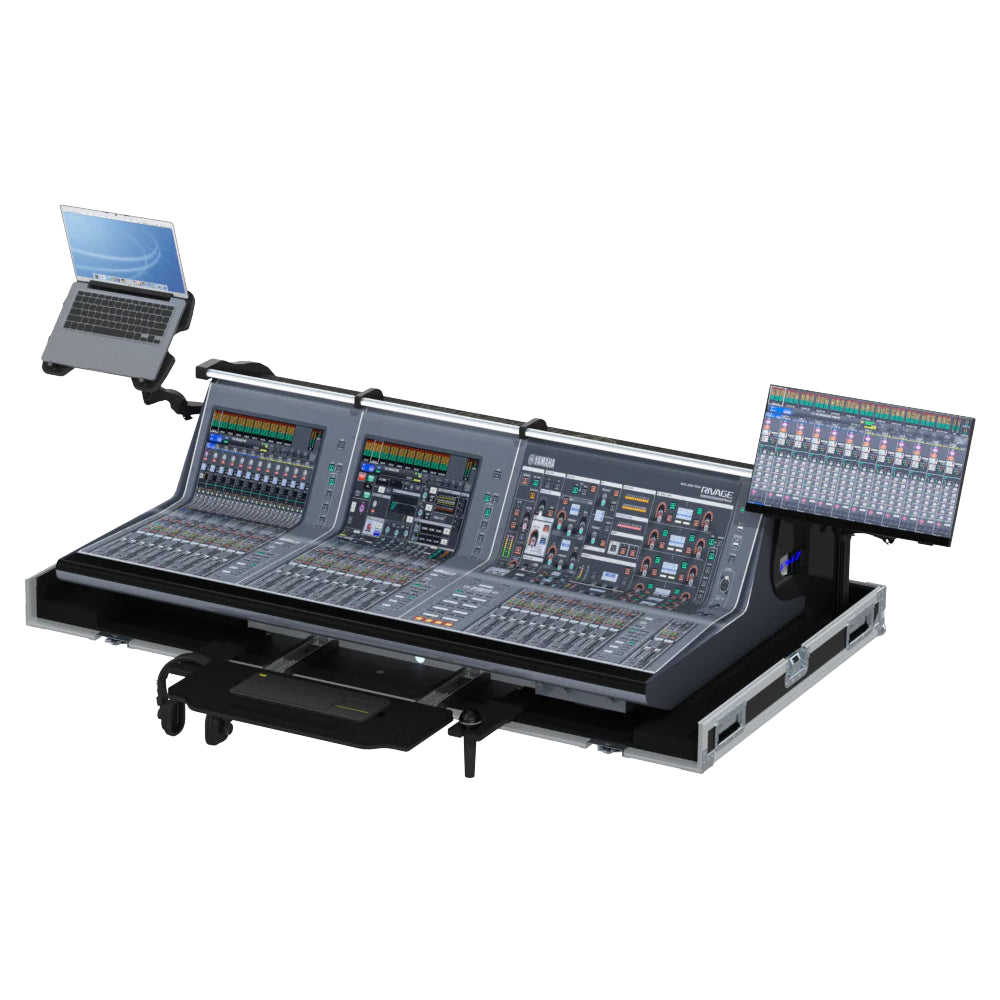 Flight case for Yamaha Rivage PM7 CSD-R7 PM10 CS-R10 Audio Console Mixer with Doghouse and Wheels by Santosom