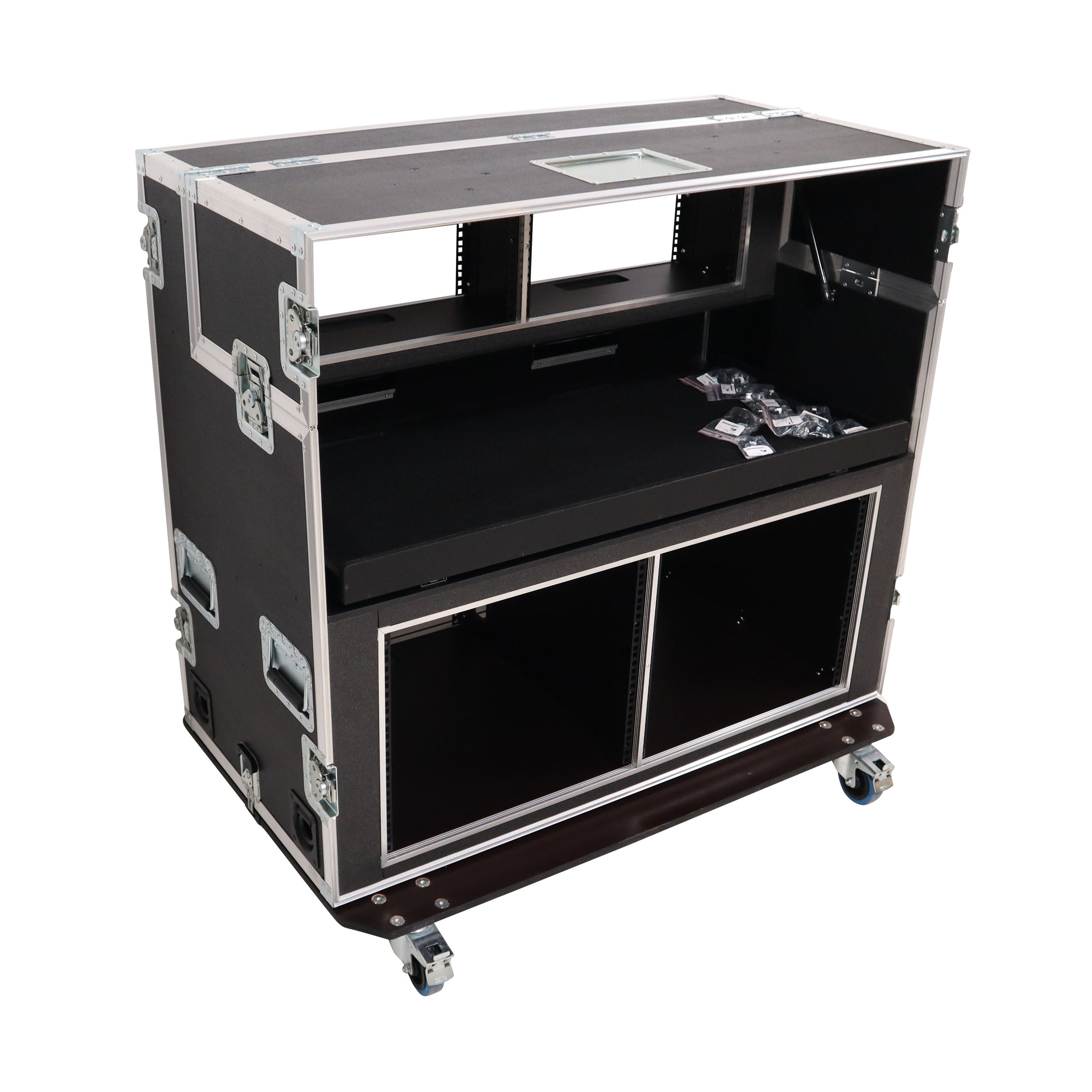 Video Controller Regie 2x 24" Monitors + rack, 560-BRR 9U + 6U by Santosom