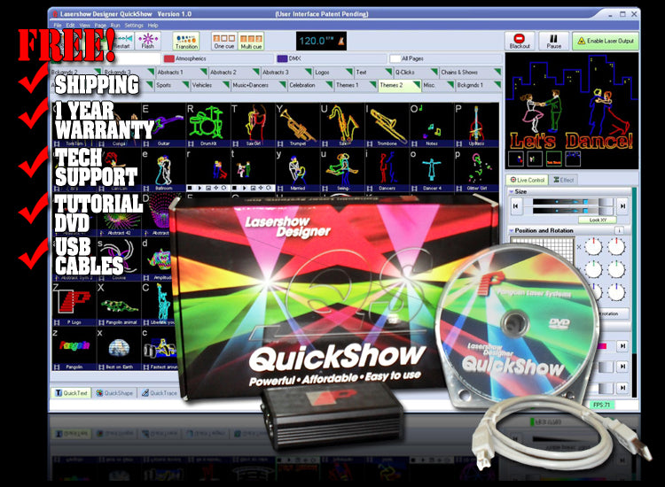 Pangolin QuickShow FB3 Control Software with ILDA Interface