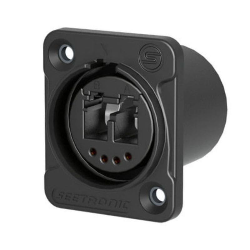 Seetronic Dual-Channel Fiber Socket with Automatic Sealing Shutter (IP65 Rated)
