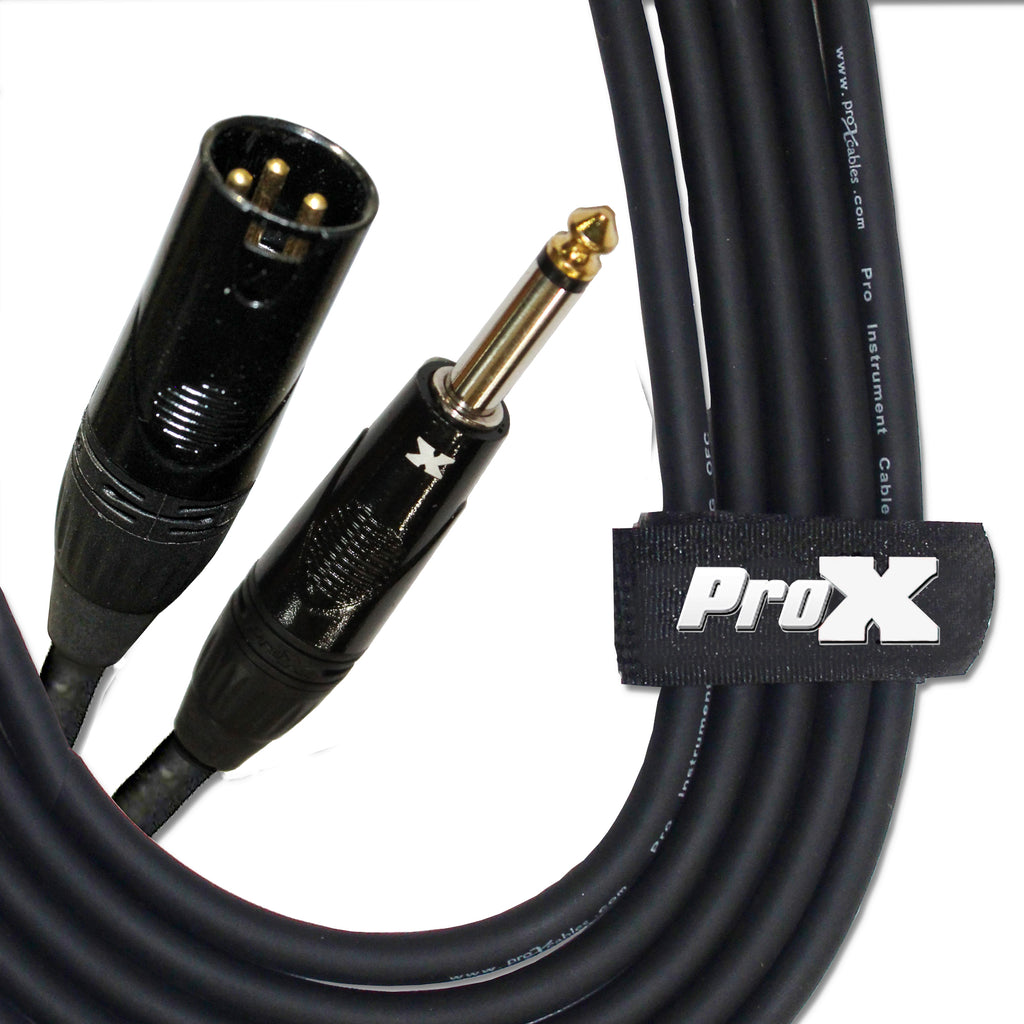 10 Ft. Unbalanced 1/4" TS-M to XLR3-M High Performance Audio Cable